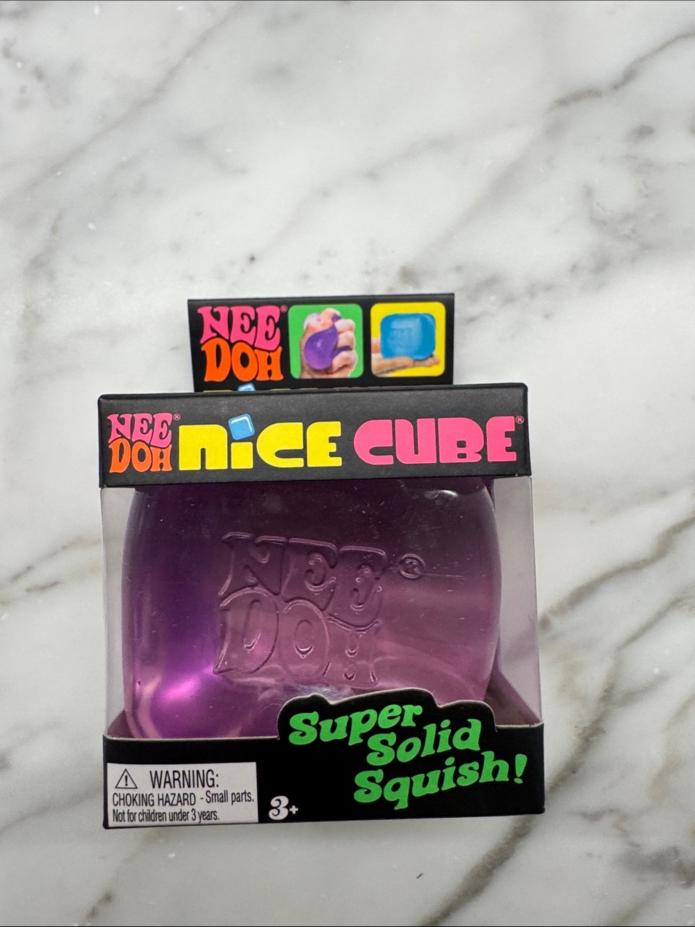 Needoh Nice Cube Super Solid Squish - Purple NEW AUTHENTIC